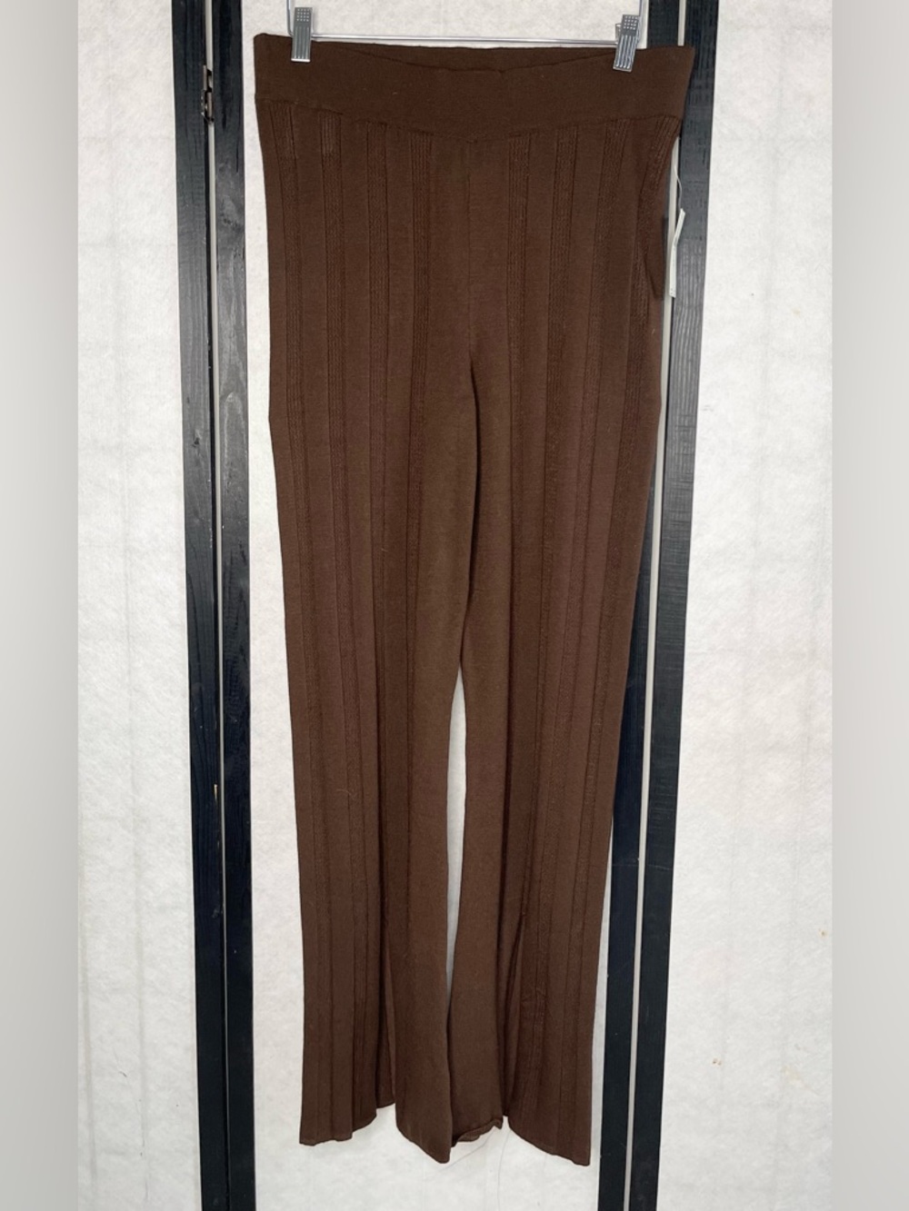Anthropologie Brown Ribbed Knit Pants. M
